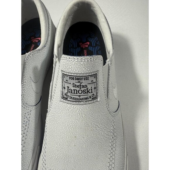 Nike SB Stefan Janoski Slip Shoes Mens Size 10 White Skateboarding CJ6892-100 - Picture 4 of 10